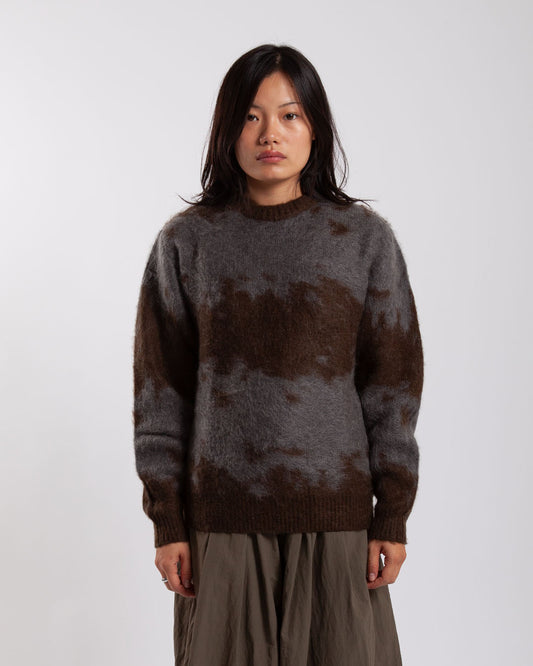 Gramicci Mohair Splatter Sweater Slate