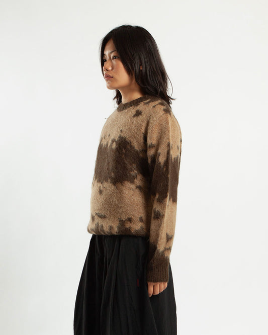 Gramicci Mohair Splatter Sweater Taupe
