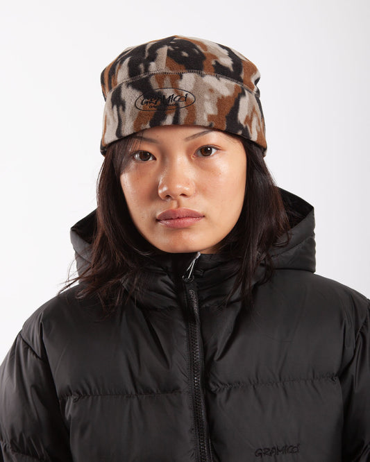 Gramicci Thermal Fleece Beanie Bark Camo