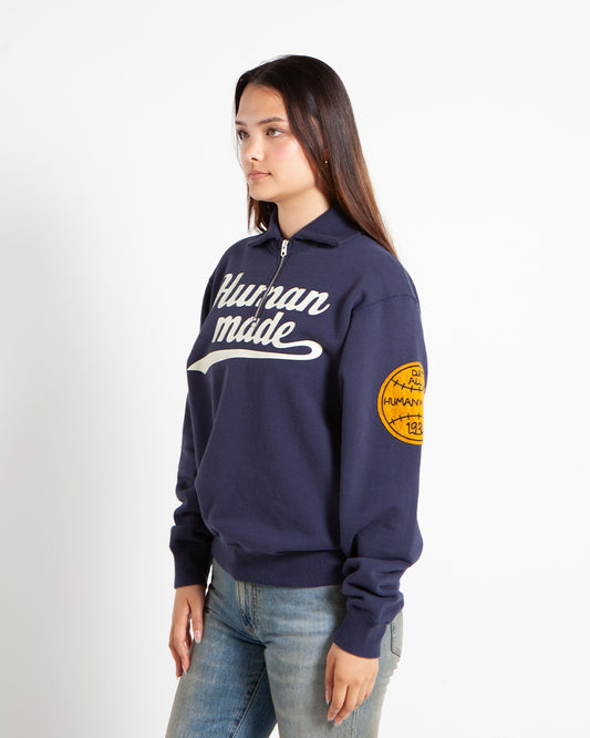 Human Made Half-Zip Sweatshirt Navy