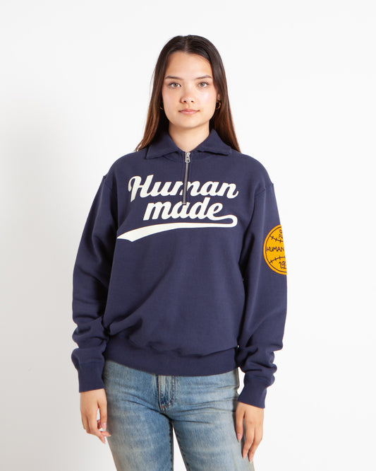 Human Made Half-Zip Sweatshirt Navy
