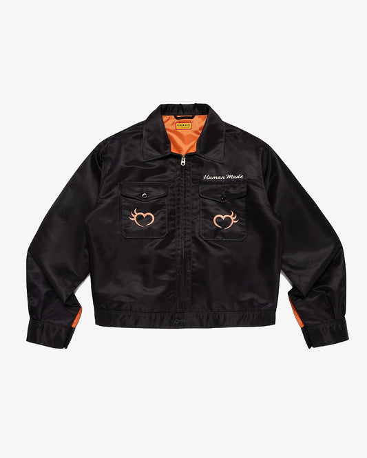 Human Made Military Jacket, Black, flat lay, front side