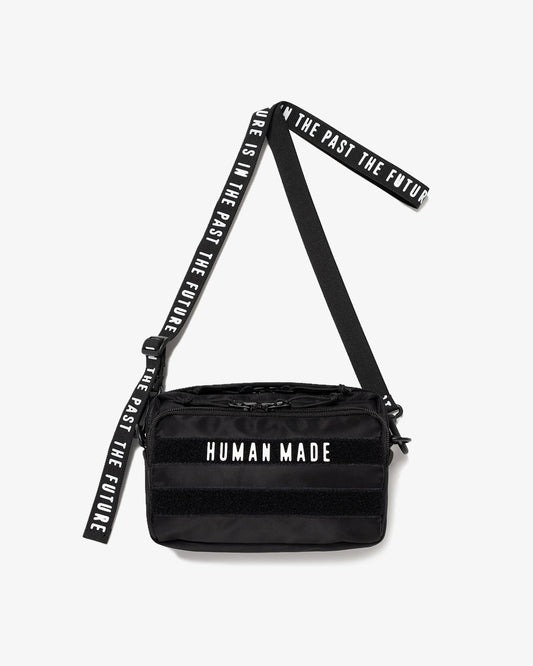 Human Made Military Pouch Small, Black bag, flat lay, front side