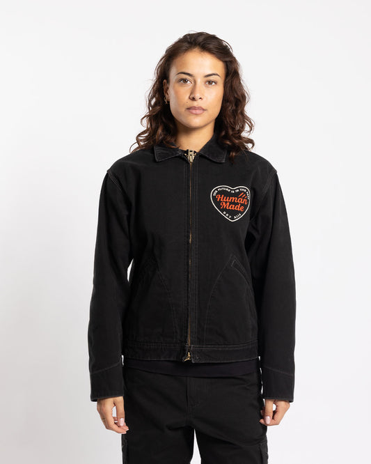 Human Made Zip-Up Work Jacket Black