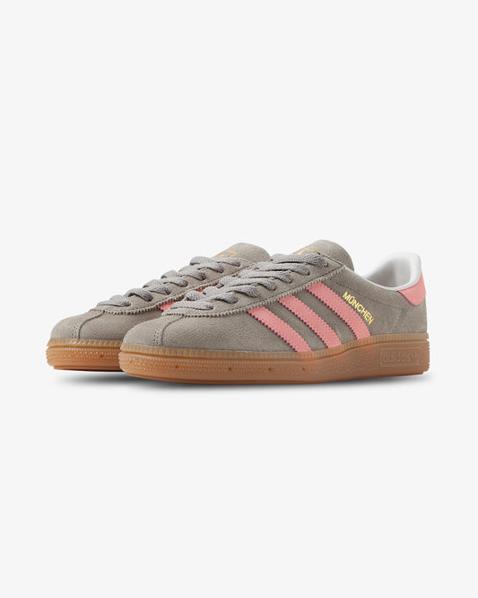 adidas Muenchen Silver Pebble/Glow Pink
