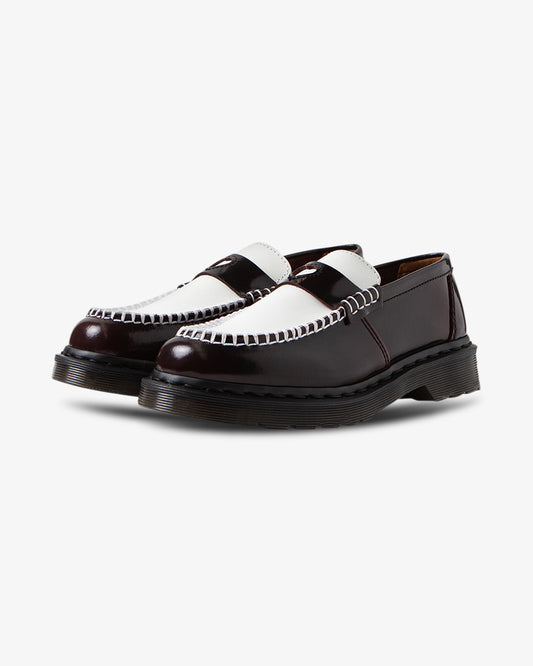 Dr. Martens Penton Heart Cherry Red/White Patent Lamper Loafer