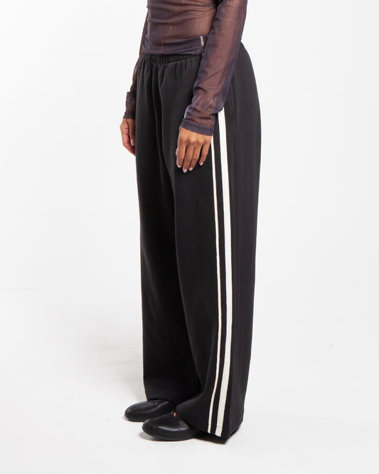 Kijun Double Line Track Pants Black