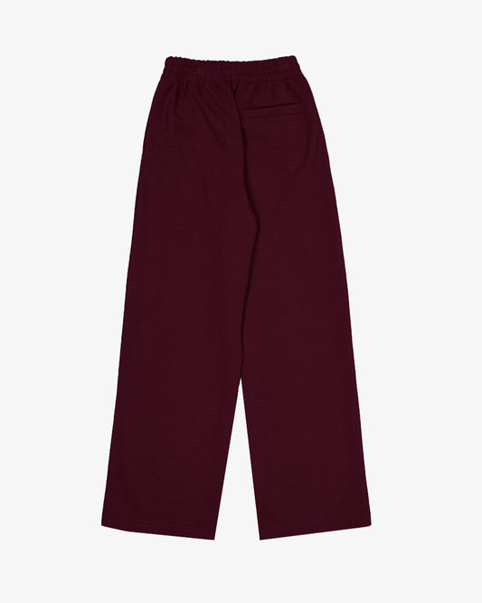Kijun Double Line Track Pants Burgundy