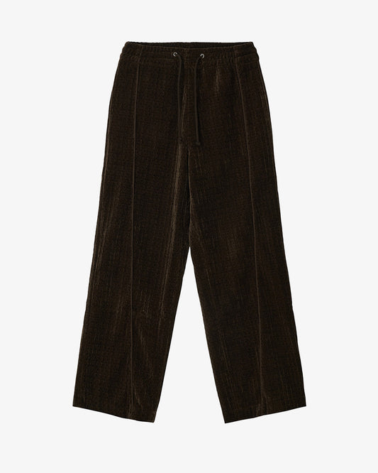 Kijun Line Velour Pants Dark Brown