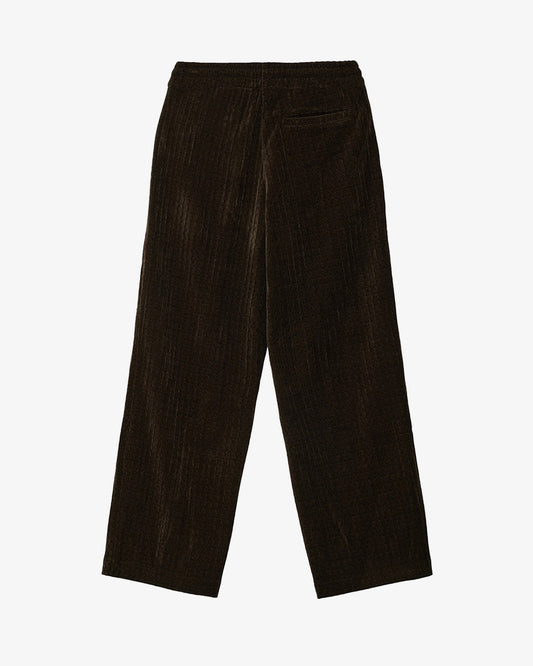Kijun Line Velour Pants Dark Brown