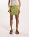 Kijun Polka Dot Satin Mini Skirt Olive Green