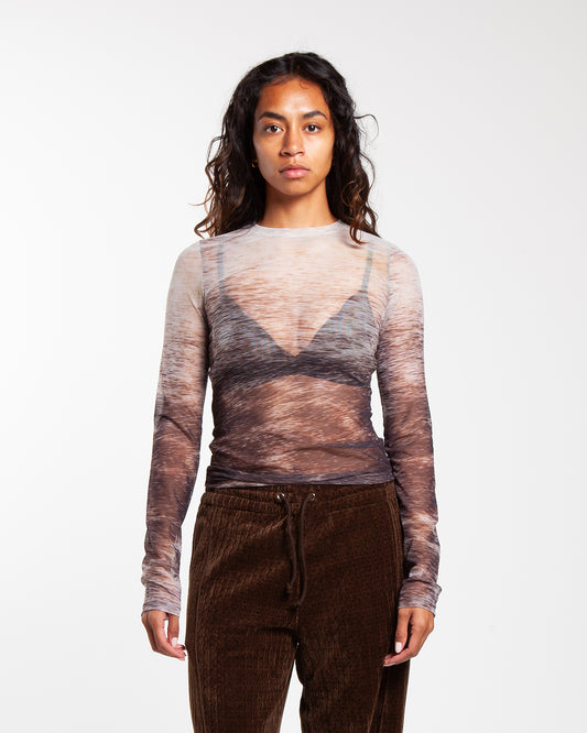 Kijun Deer Mesh Top Multi