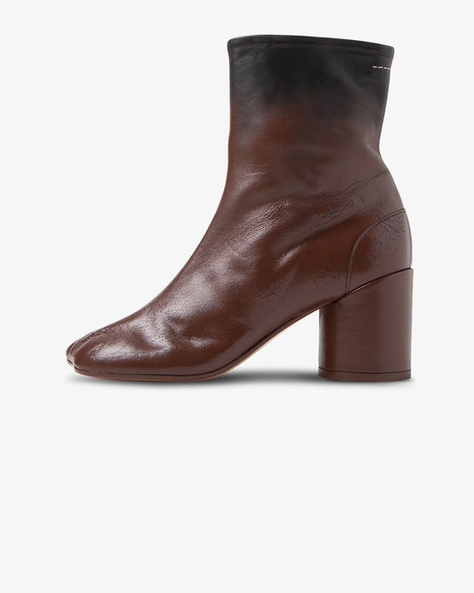 MM6 Maison Margiela Ankle Boot, Black/Sable, brown heels