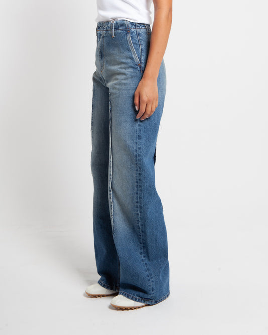 MM6 Maison Margiela Barrel Leg Jeans Blue