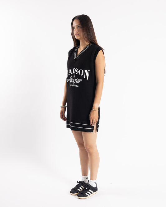 MM6 Maison Margiela Knitted Mini Dress Black