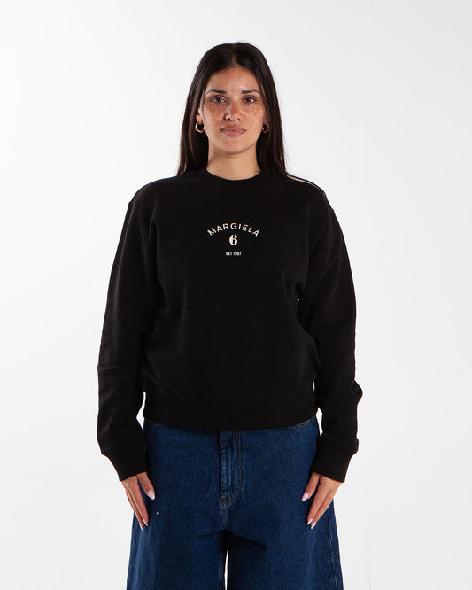MM6 Maison Margiela Logo Sweatshirt Black