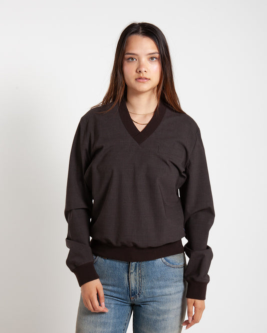 MM6 Maison Margiela Wool Blend Top Grey