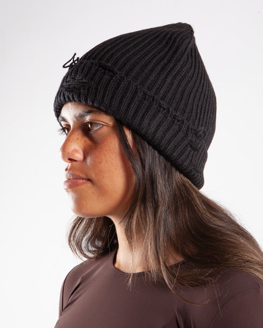 MM6 by Maison Margiela Distressed Beanie Black