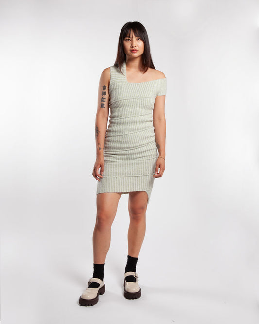 MM6 Maison Margiela Midi Dress Grey Green