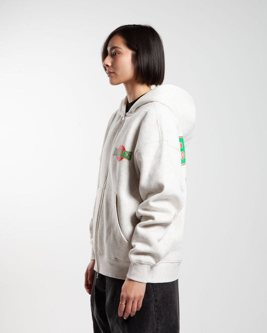 Metalwood Studio Blades Gym Zip Hooded Sweatshirt Heather Grey