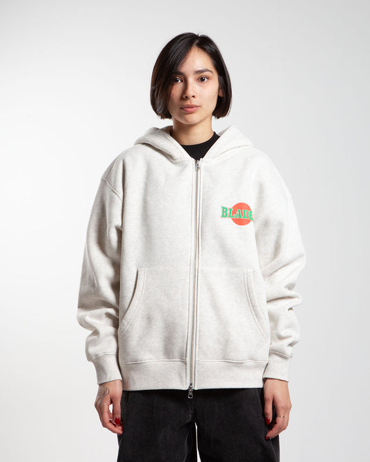 Metalwood Studio Blades Gym Zip Hooded Sweatshirt Heather Grey