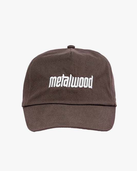 Metalwood Metal Logo 5-Panel Hat Brown