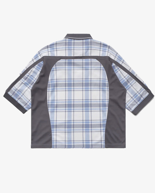 Metalwood Studio Paneled 3/4 Sleeve Polo Ice