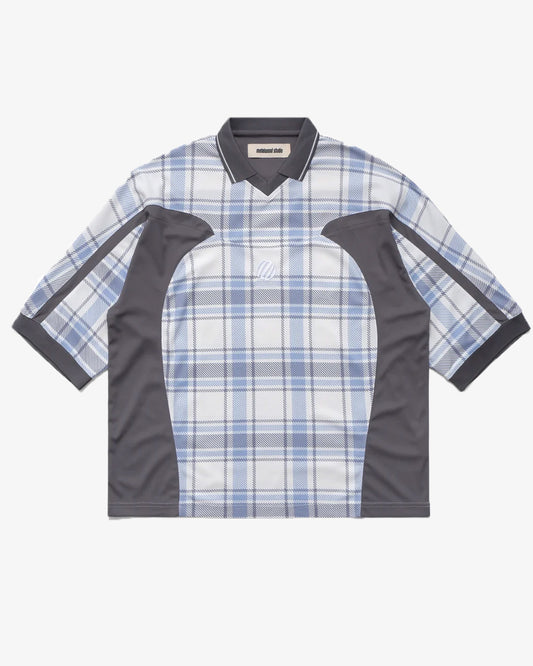 Metalwood Studio Paneled 3/4 Sleeve Polo Ice