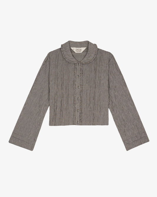 Brain Dead Micro Gingham Mercado Top Cocoa
