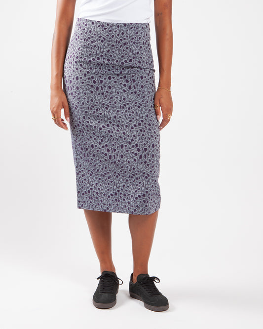 Needles Pencil Skirt PE/AC/W Peacock Jq. Purple