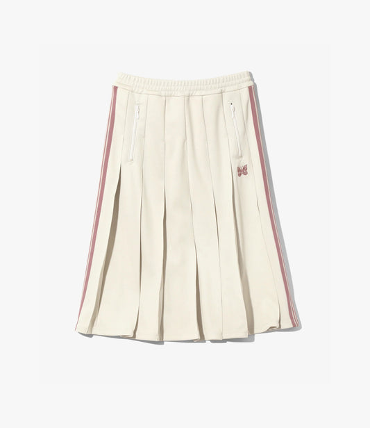 Needles Pleated Track Skirt - Poly Smooth Ivory