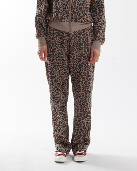 Needles Track Pant - Poly Jacquard Leopard