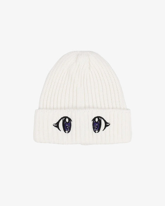 Needles x Kae Tanaka Watch Cap KT Eyes Emb Off White