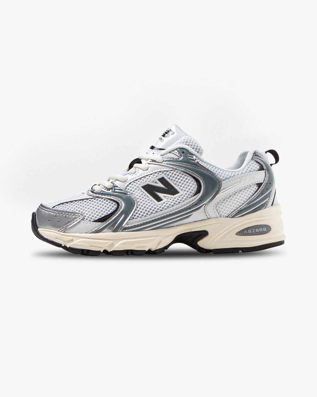 New Balance 530 Silver Metallic/Black Cement