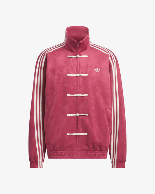 adidas Originals Chinese Track Jacket Focus burgundy red, front view