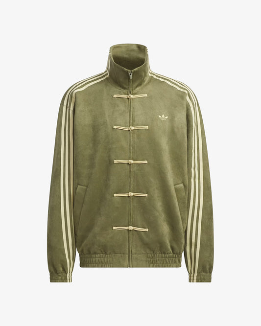 adidas Originals Chinese Track Jacket Focus Olive green, front view