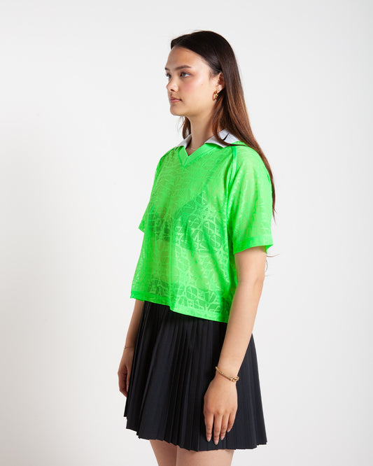 Nike Sportswear Lace Polo Jersey Top Green Strike