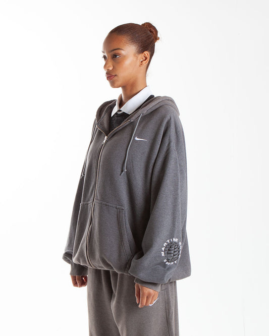 Nike x Martine Rose Zip-Up Hoodie Charcoal Heathr/Dark Steel Grey