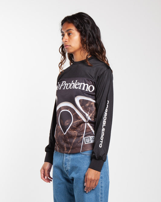 No Problemo Alien LS Moto Shirt Black