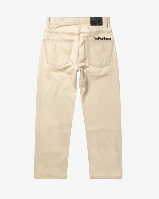 No Problemo Bleached Bagi Jeans Sand