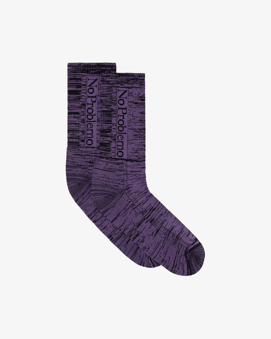 No Problemo Glitch Sock Purple