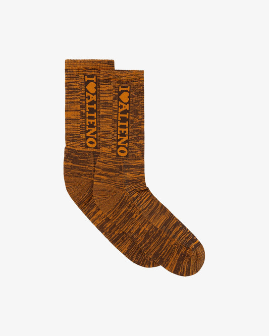 No Problemo I Heart Glitch Sock Orange