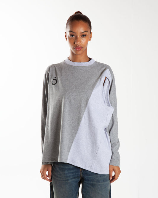 Nomarhythm Textile 4 Sleeve Tee Shirt Gray