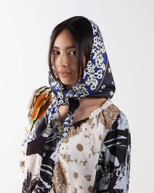 Nomarhythm Textile DYG Hoody Silk Scarf Black