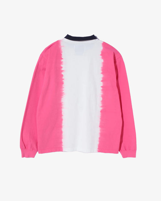Nomarhythm Textile Hand Dye Polo Tee Shirt Pink