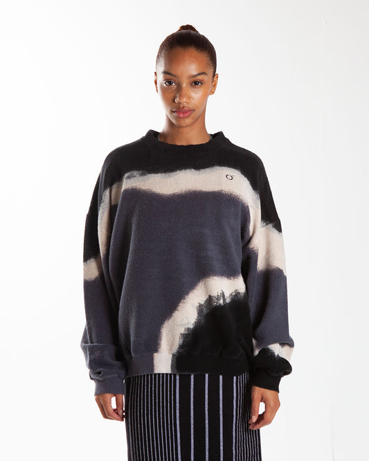 Nomarhythm Textile Hand Dye Twist Sweat Gray/Black