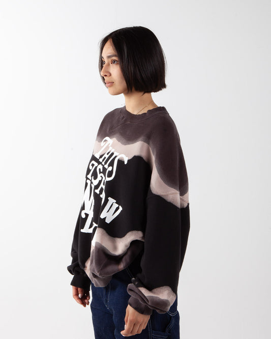 Nomarhythm Textile Hand Dye Twist Sweat Print Black Brown