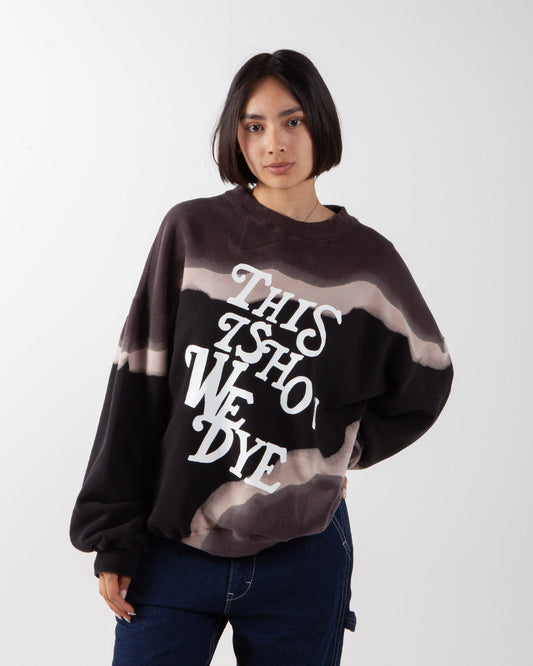 Nomarhythm Textile Hand Dye Twist Sweat Print Black Brown