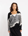 Nomarhythm Textile Multi Colour Mohair Cardigan Black/Grey