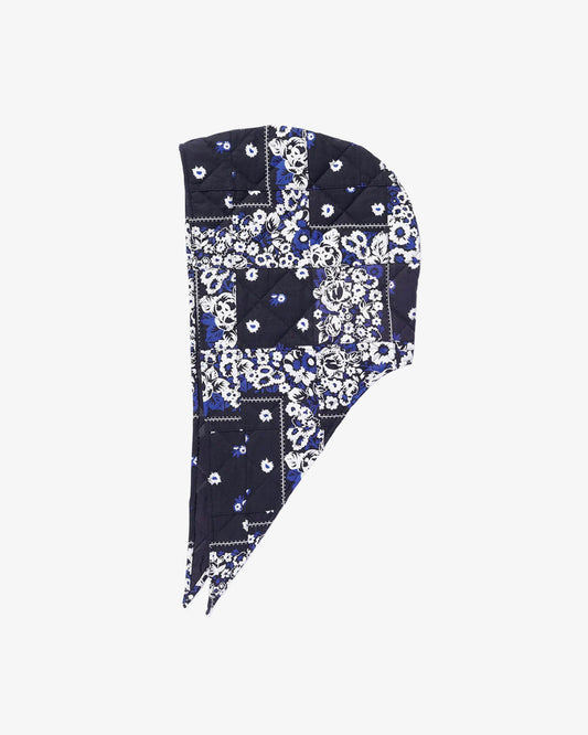 Nomarhythm Textile Patchwork Bandana Quilted Hood Black